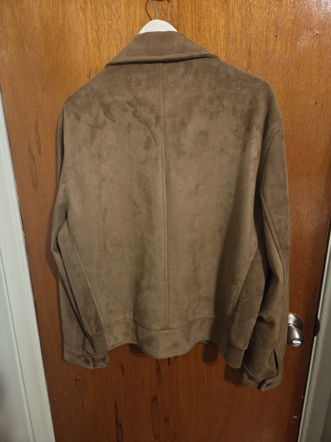 E.A. Emporio Suede-Style Jacket, Brown, Size Large - photo 2