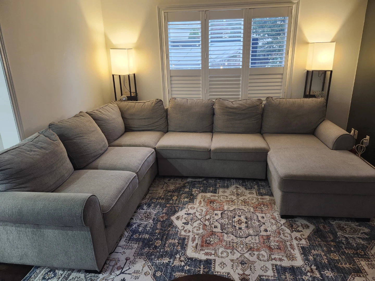 The Brick U-Shaped Sectional — Light Grey — MUST GO