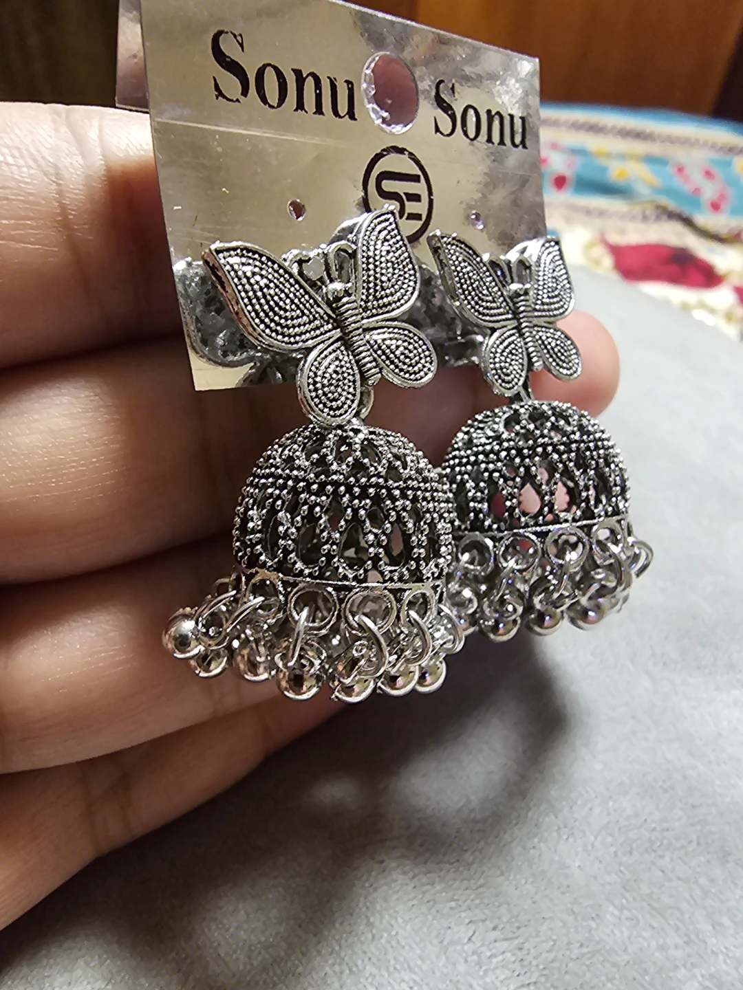Butterfly Jhumka Earrings - photo 2