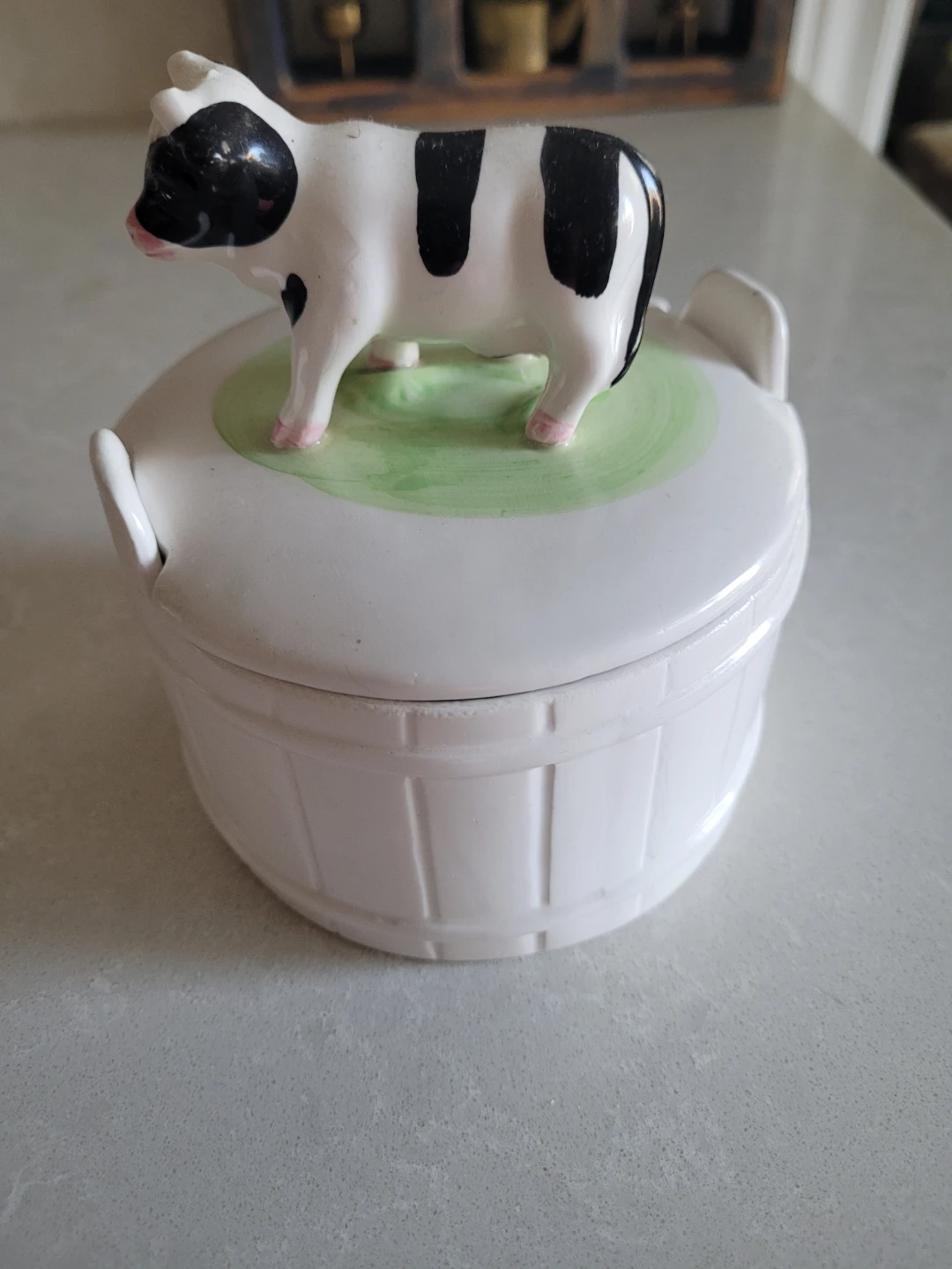 Ceramic Cow Lid Dish - photo 3