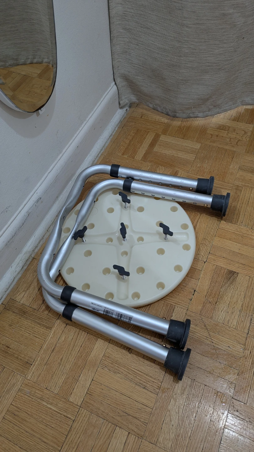 Backless Adjustable Height Chair Compact Stool Aluminium - photo 3