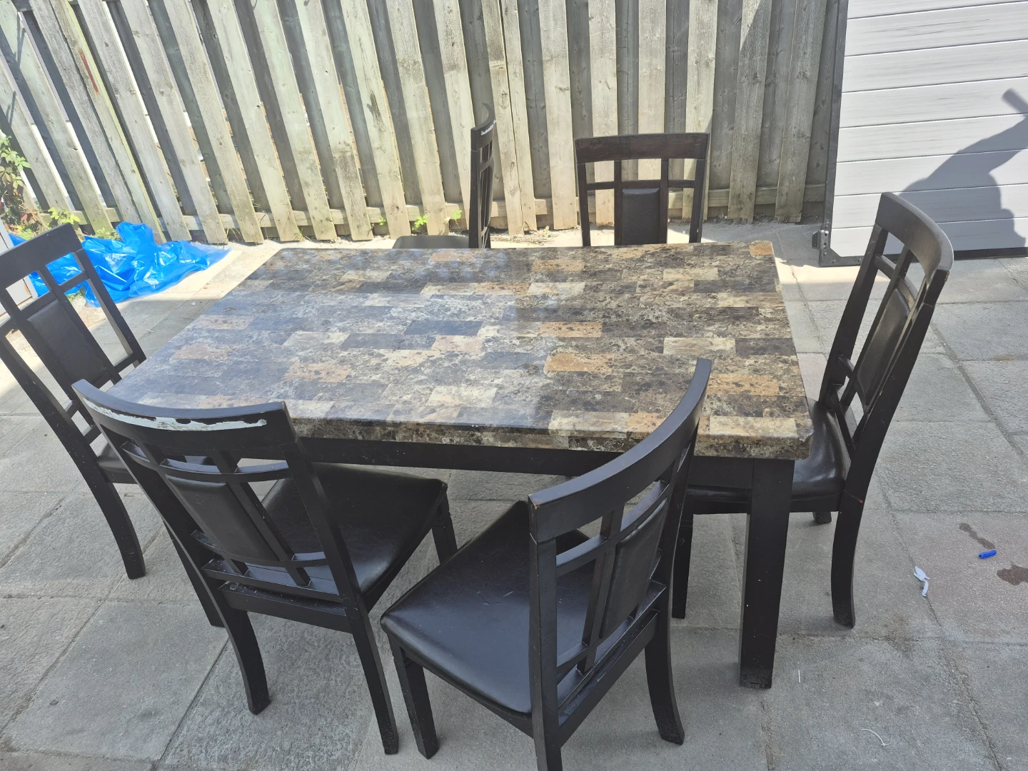 Dining table and 6 chairs set - photo 3