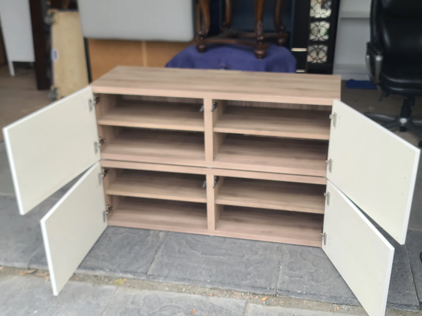 Pair of IKEA BESTA TV Stand with Four Doors - photo 3