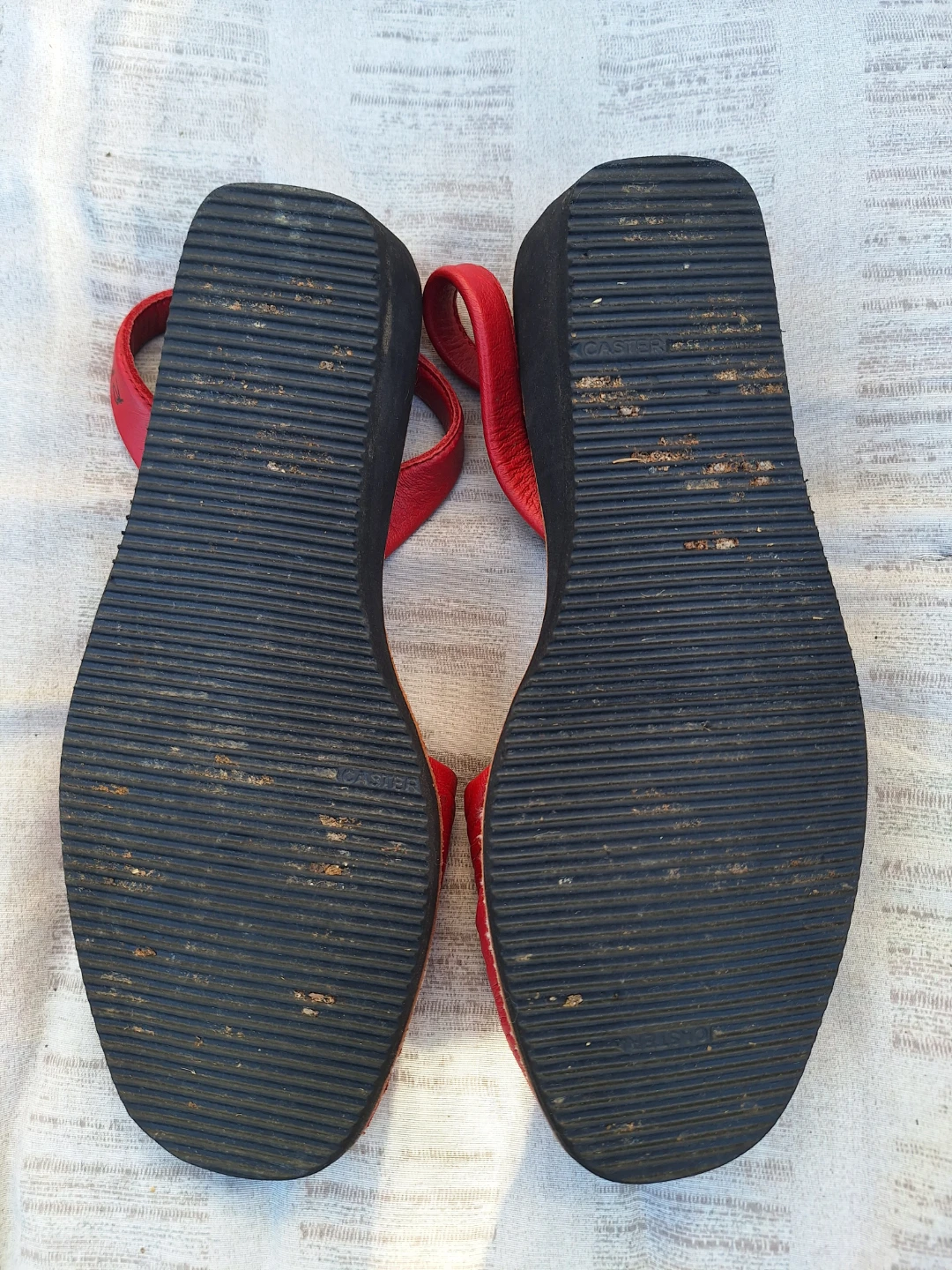 RIA Menorca Red Leather Sandals Sz 41 (Kit Cat Club rescue) - photo 4