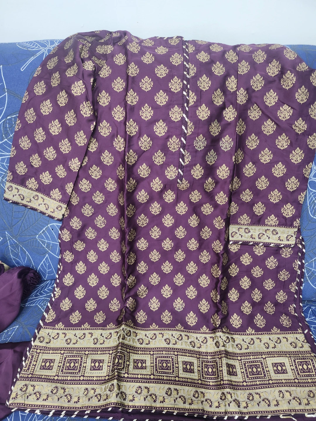 Purple and Gold  Kurta Set - photo 2