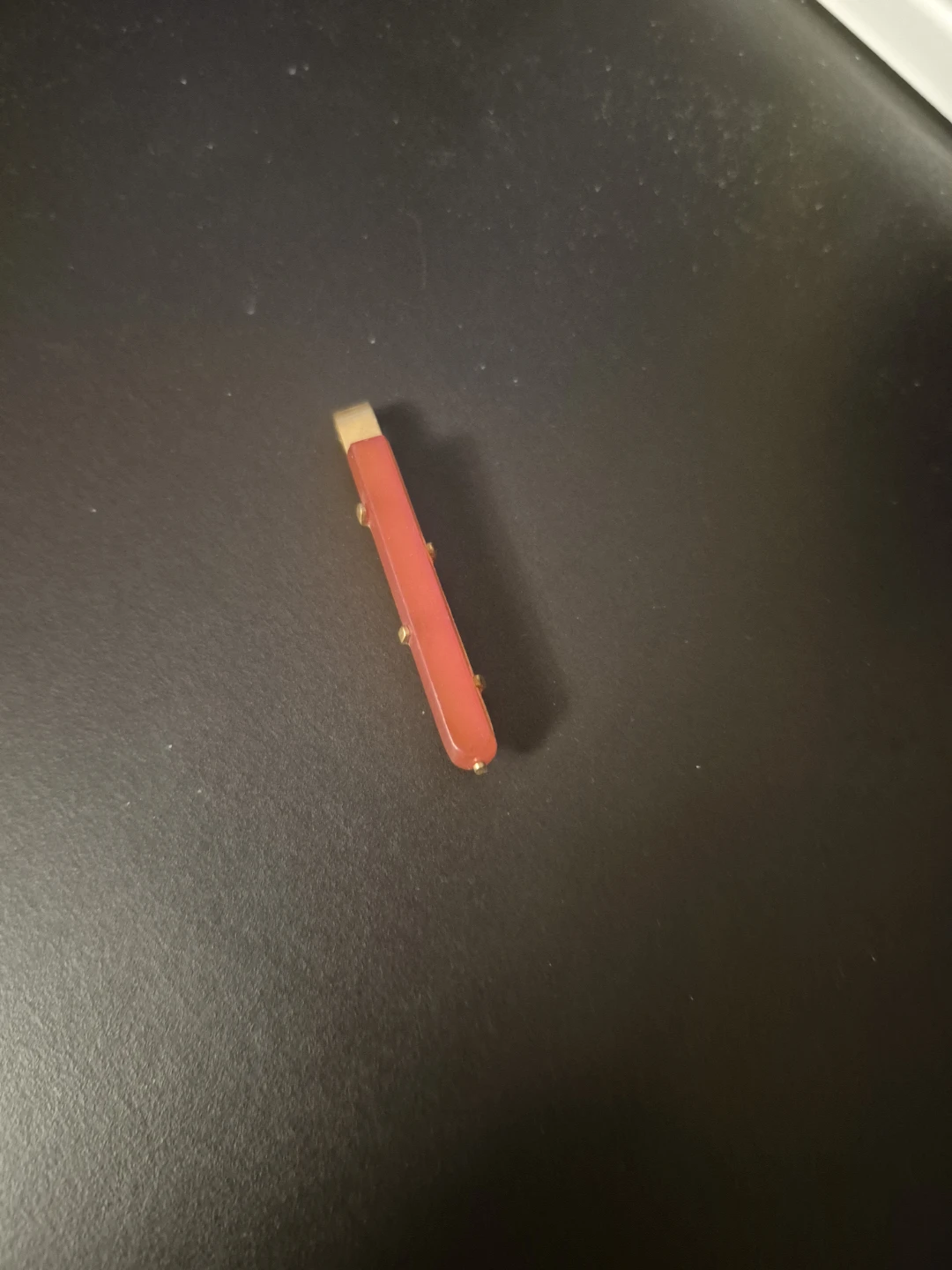 Vintage amber tie clip