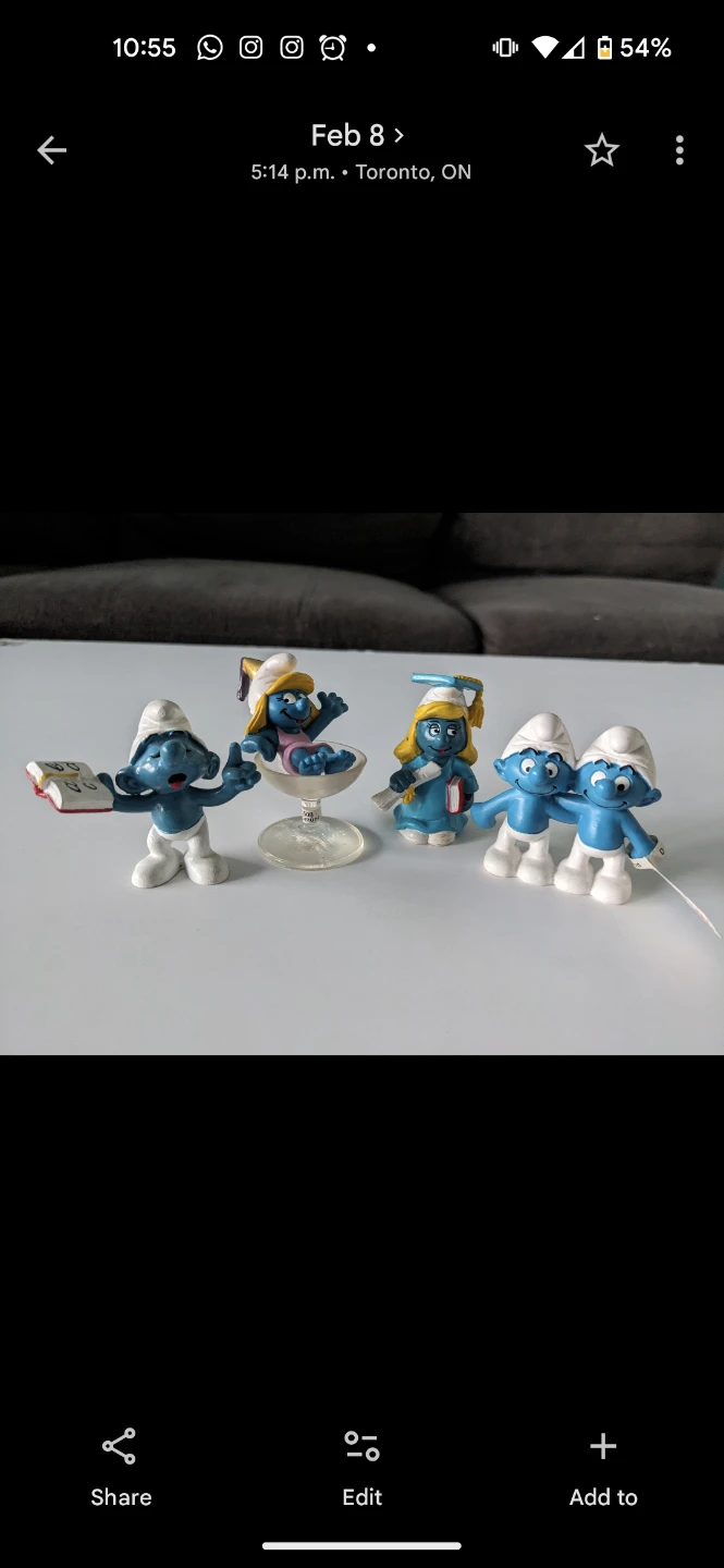 Collection of Vintage Smurf Figures with Tin Lunchbox - photo 5