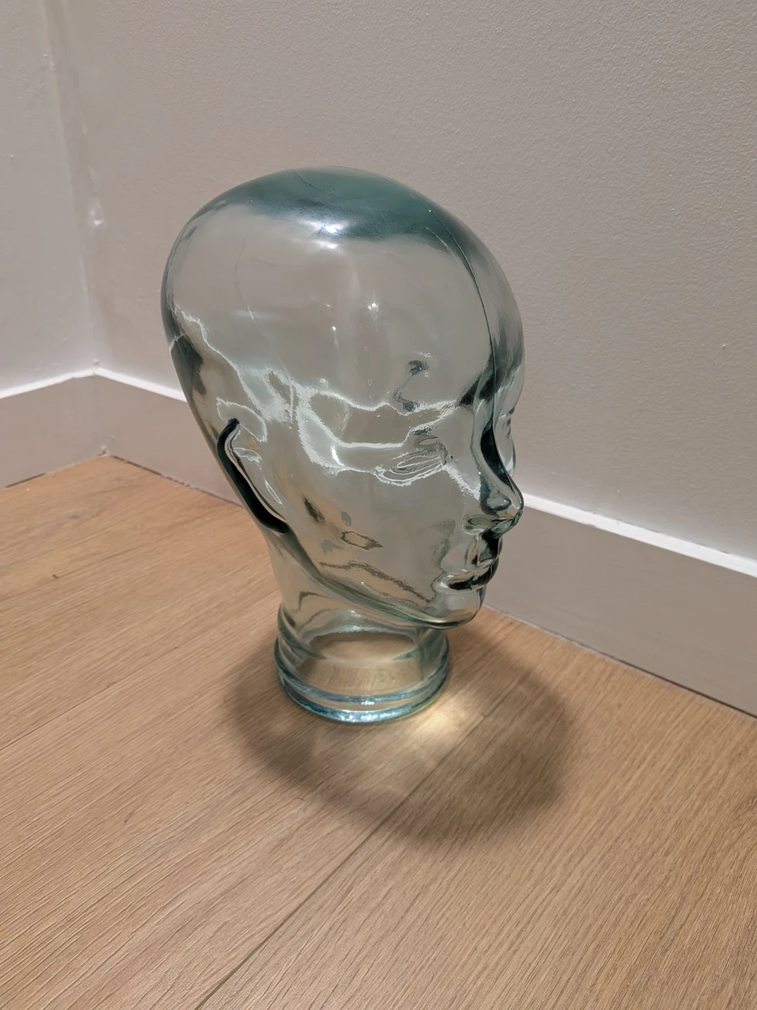Clear Glass Mannequin Head