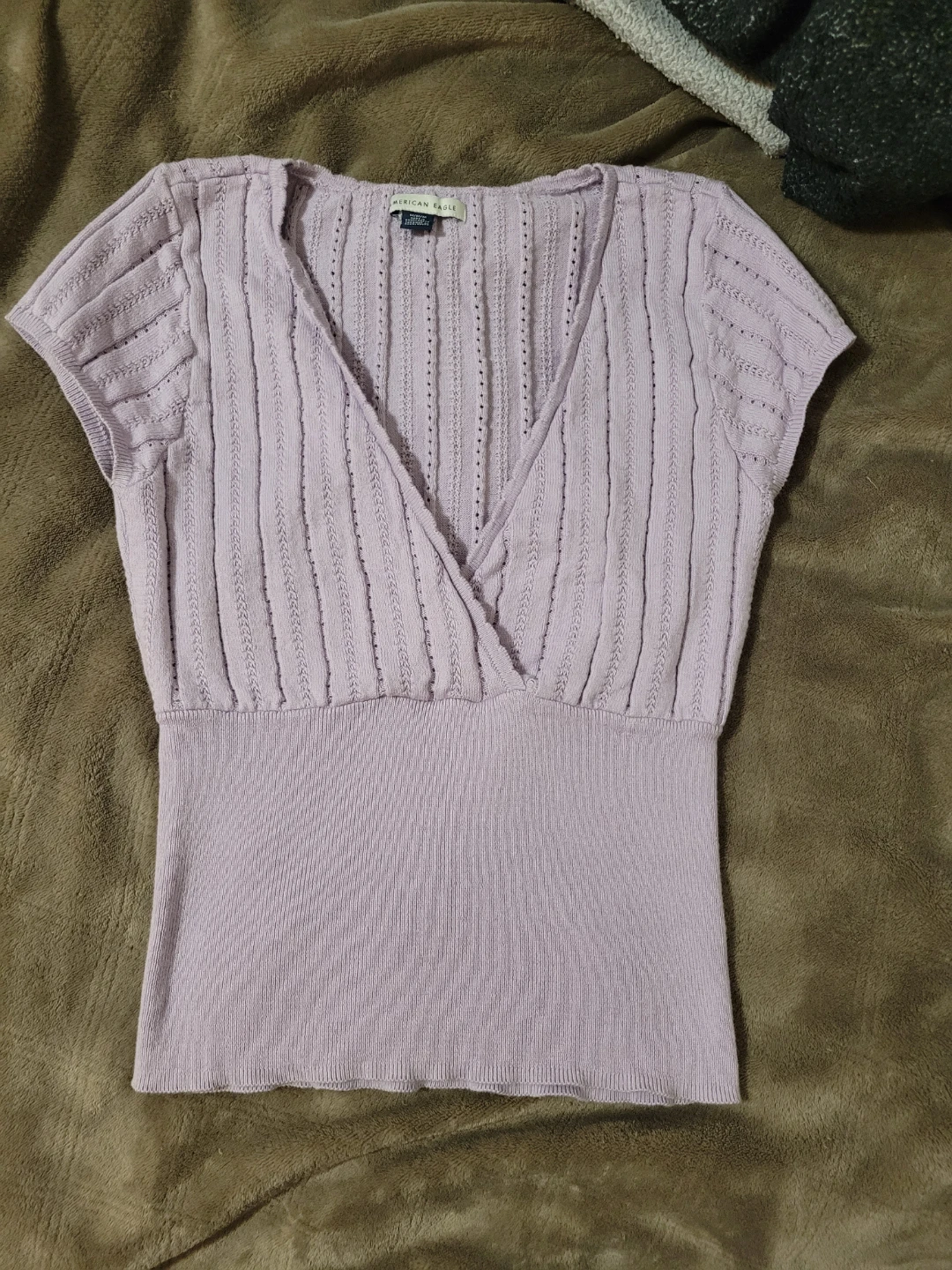American Eagle Lavender Wrap Top - photo 3