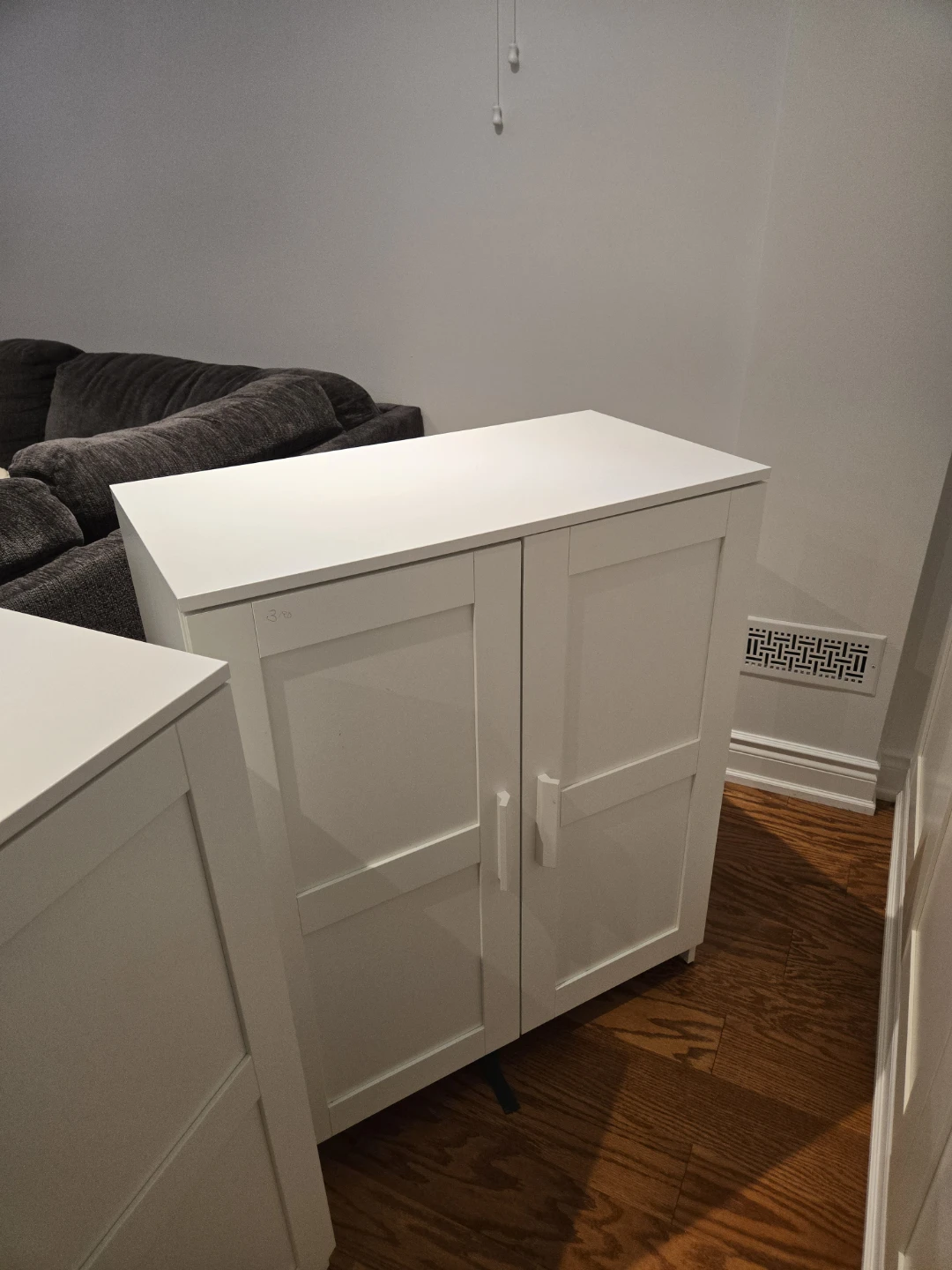 2 White Storage Cabinet with Doors