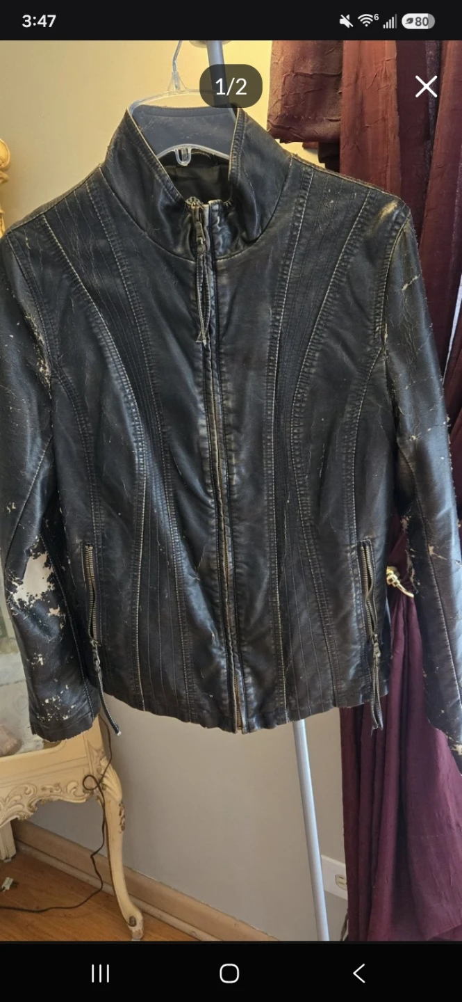 Women's Faux Leather Jacket Size M