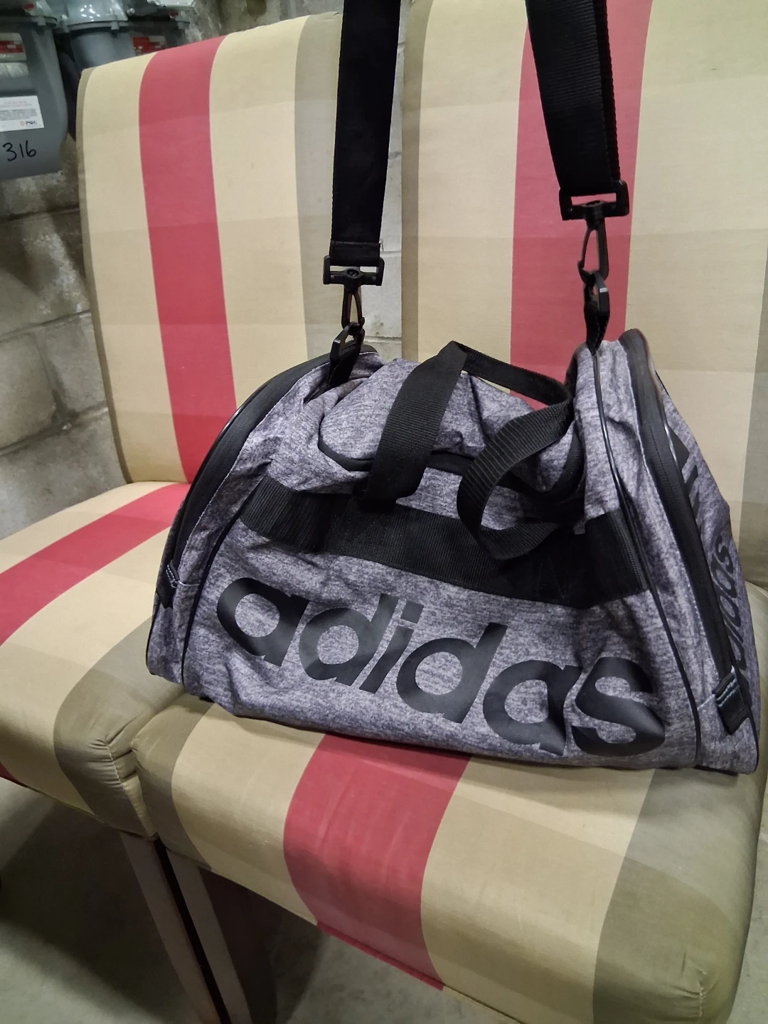 Adidas Heathered Gray Duffel Bag - photo 3