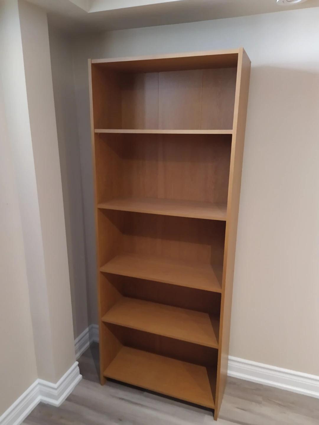 Tall Wooden Bookshelf