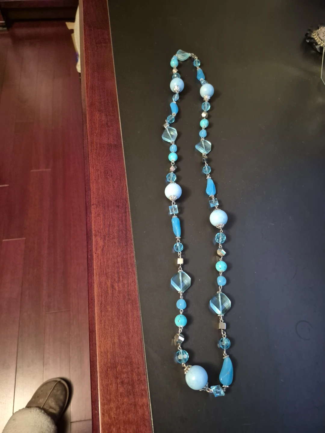 Blue Beaded Fashion Necklace