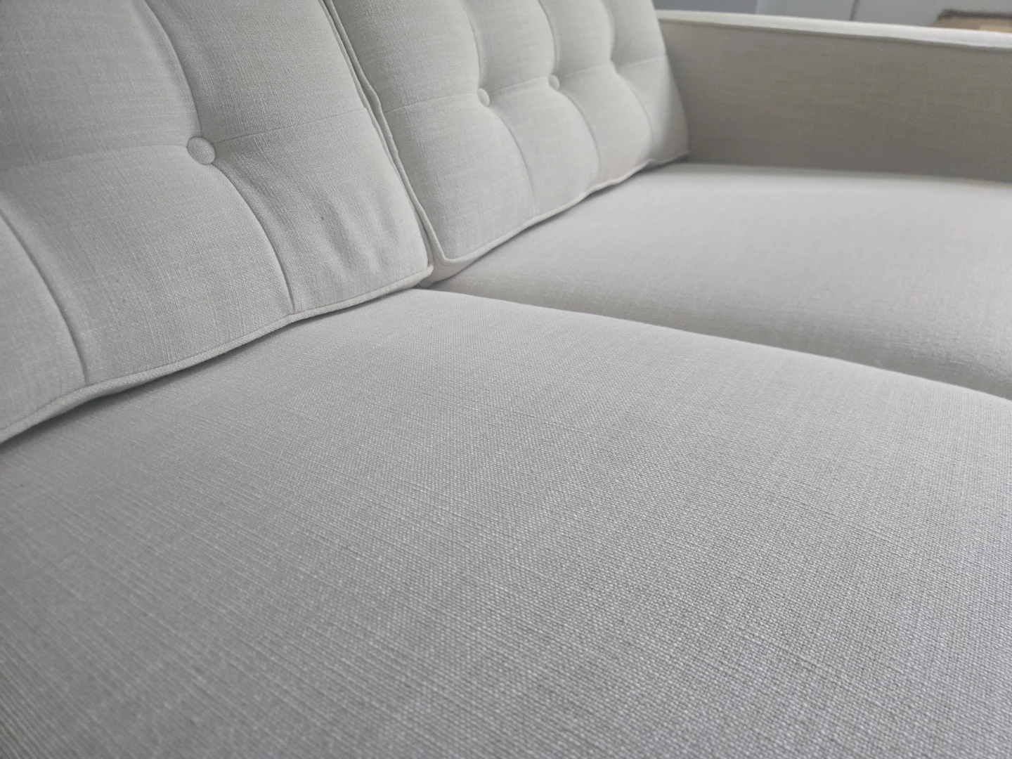 Cream Mid-Century Modern Sofa - photo 3