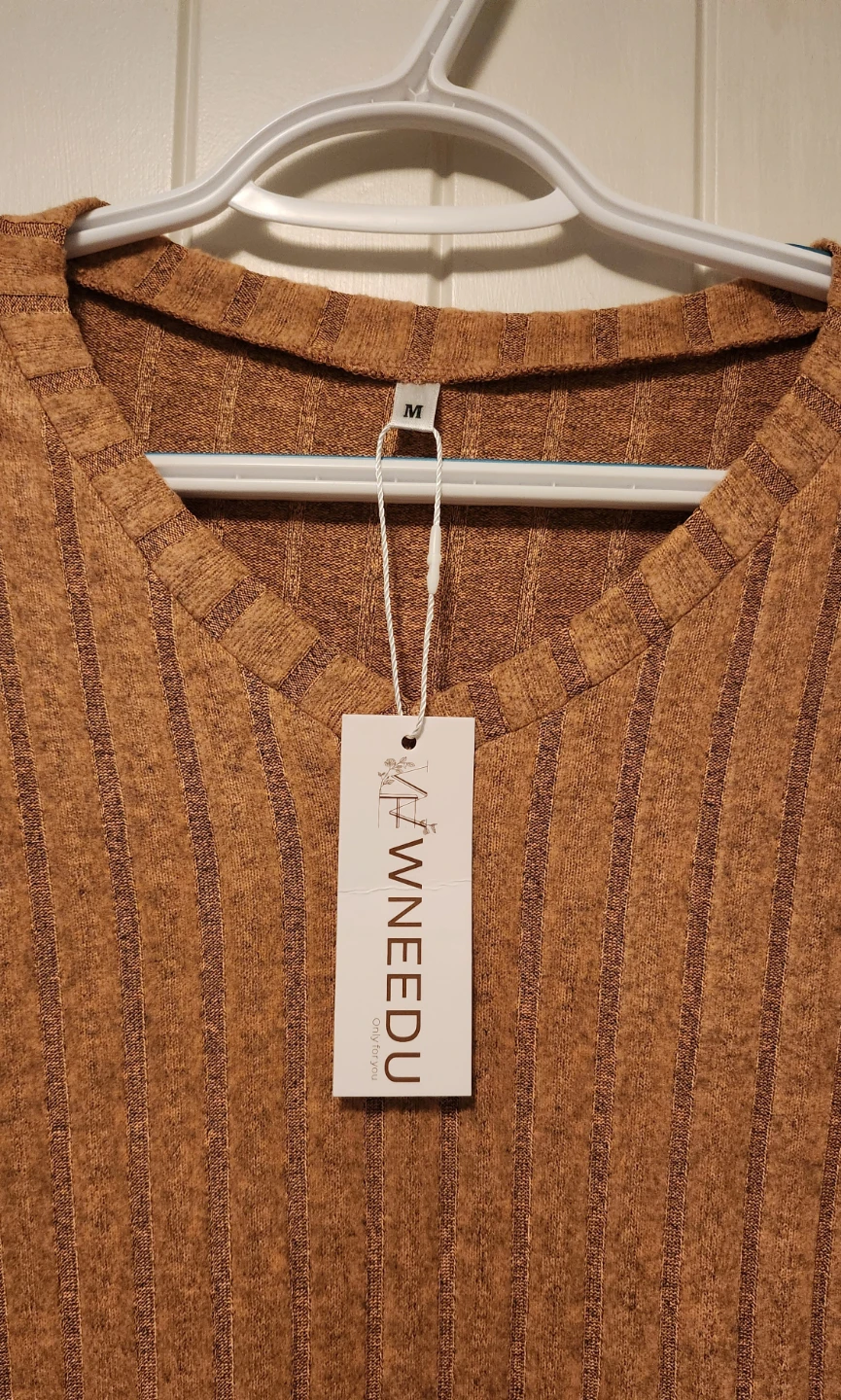 WNEEDU Long Sleeve V-Neck Dress - photo 3