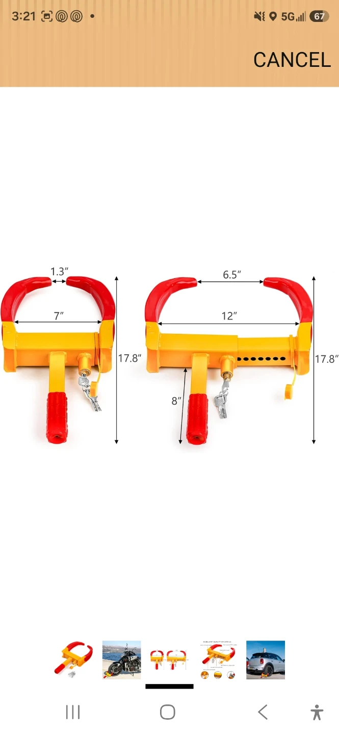 Heavy Duty Vehicle Wheel Clamp - photo 2