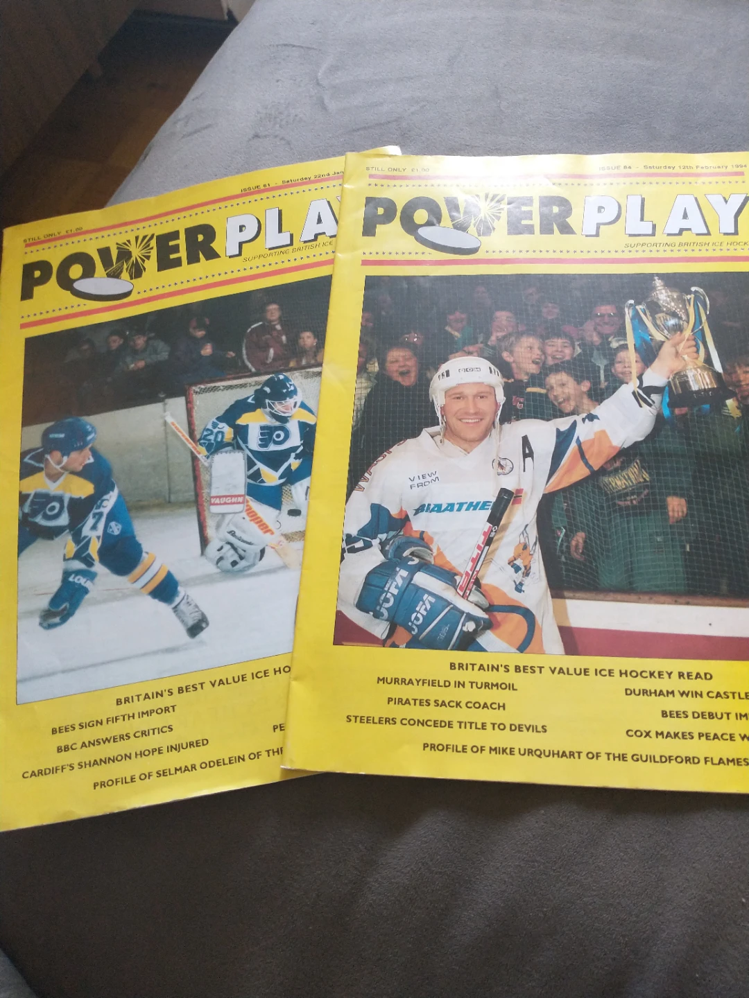 Two 1994 PowerPlay UK Ice Hockey Magazines - photo 2