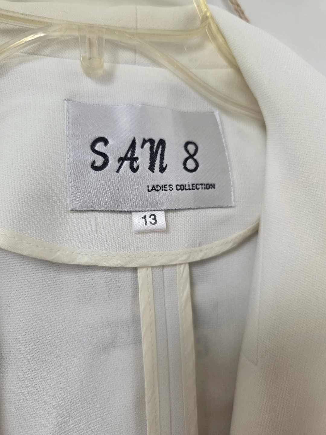 SAN 8 Ladies Collection White Short Sleeve Blazer Size 13 - photo 4