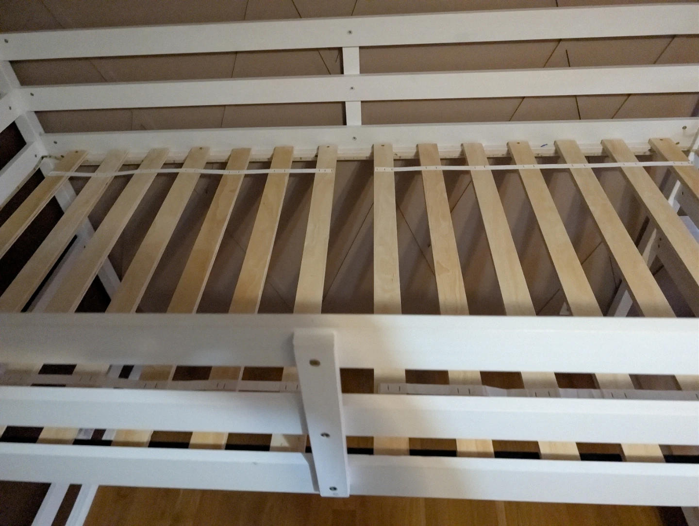 White Wood Loft Bed