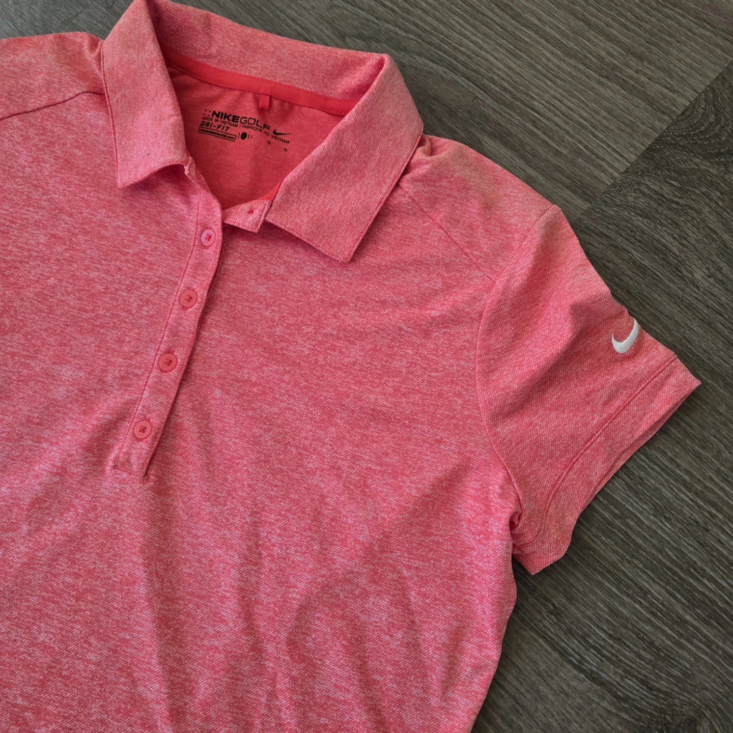 Nike Golf Dri-Fit Polo Shirt - Coral - Size L - photo 4