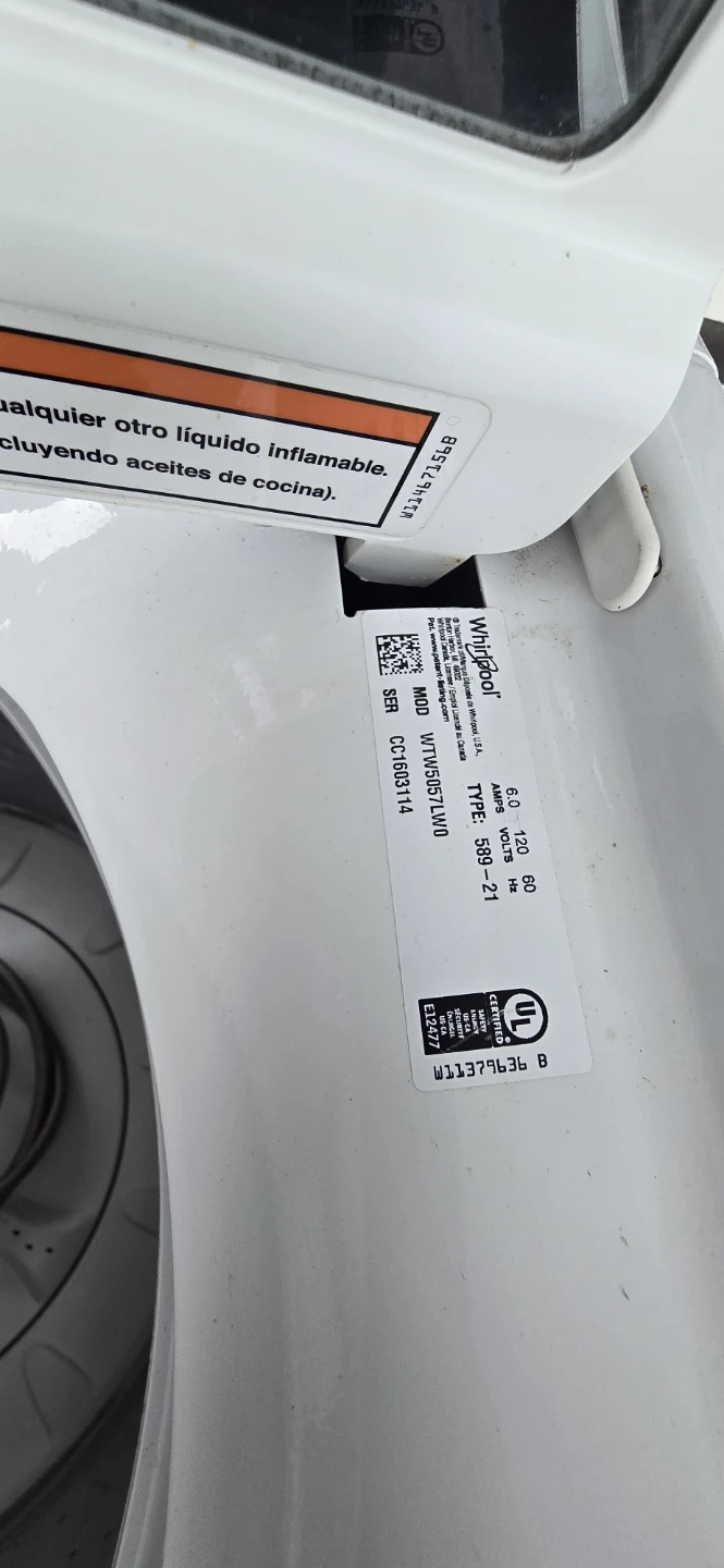 Whirlpool Top Load Washer WTW5057LW0 - photo 4