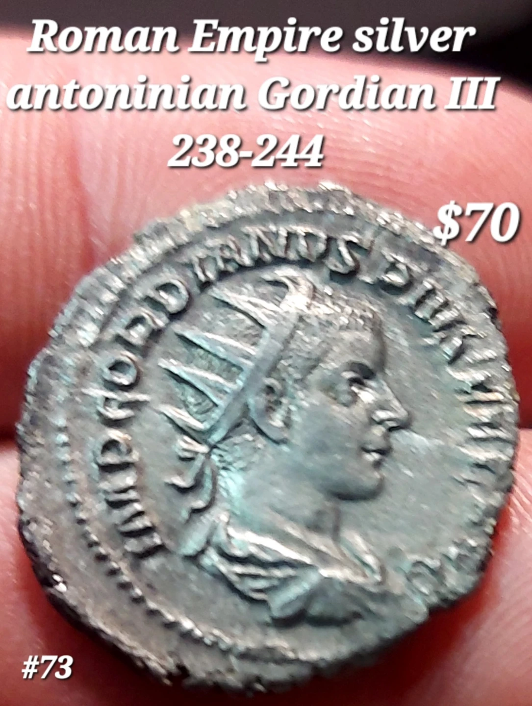 Roman Empire Silver Antoninianus Gordian III
