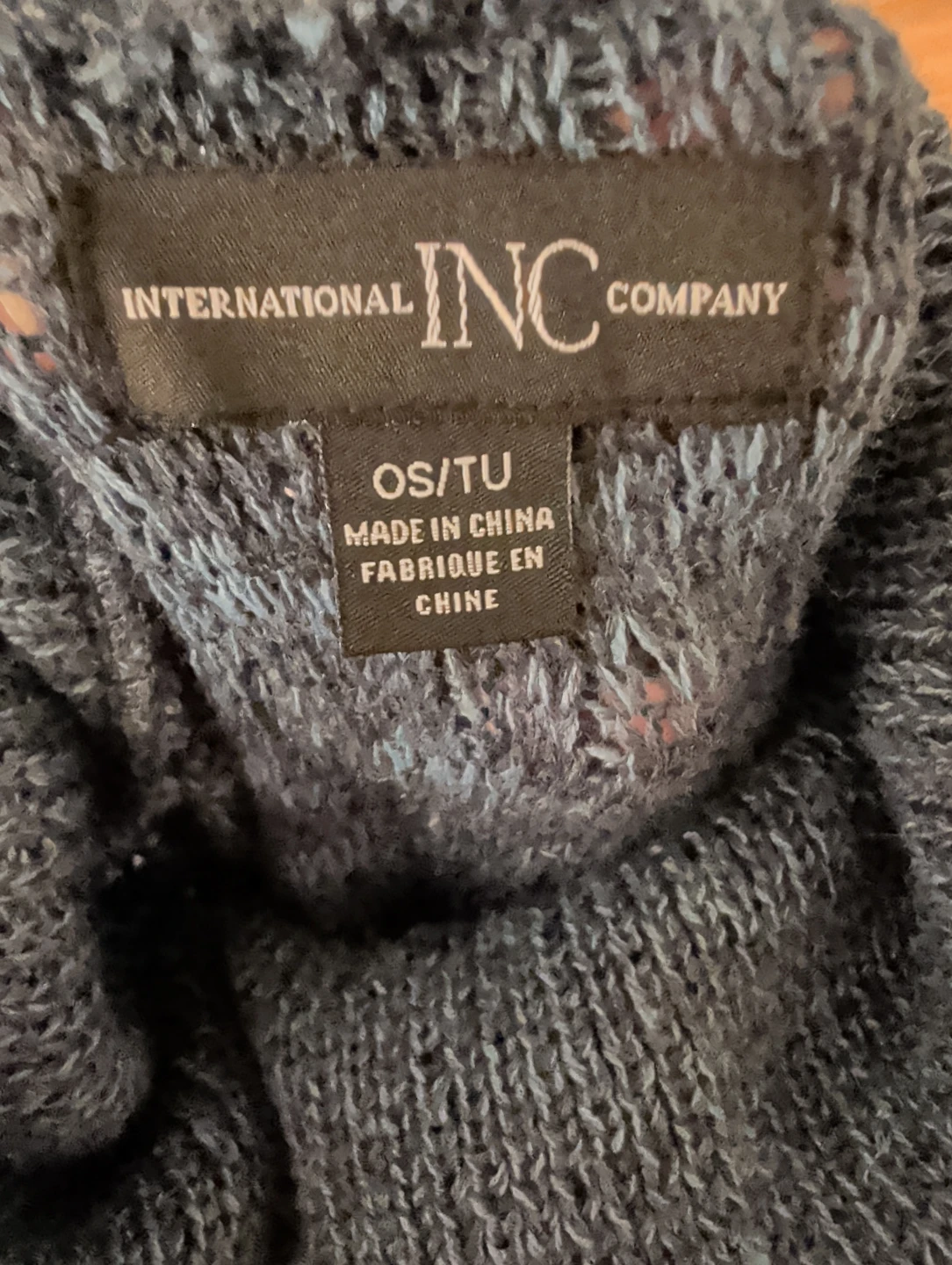 International INC Company Blue Turtleneck Poncho - photo 2