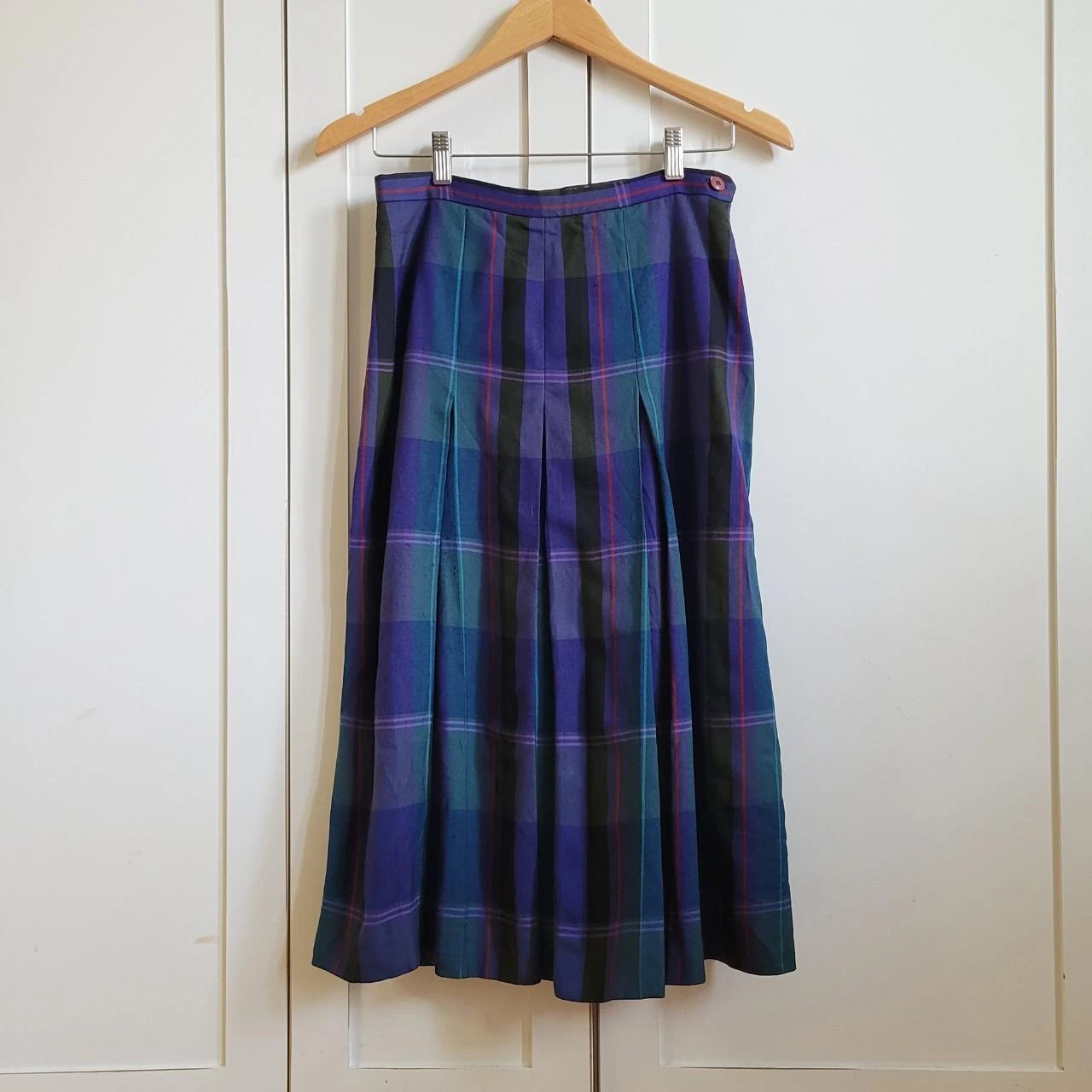 Vintage plaid wool skirt - photo 3