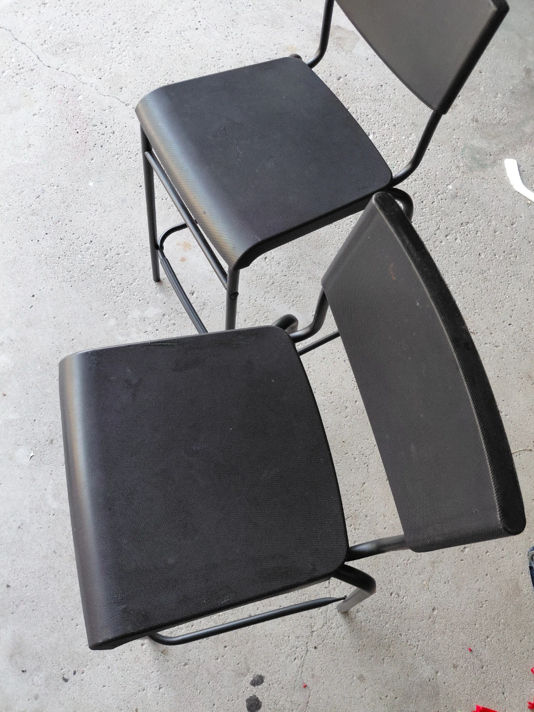 Pair of Black Bar Stools - photo 2