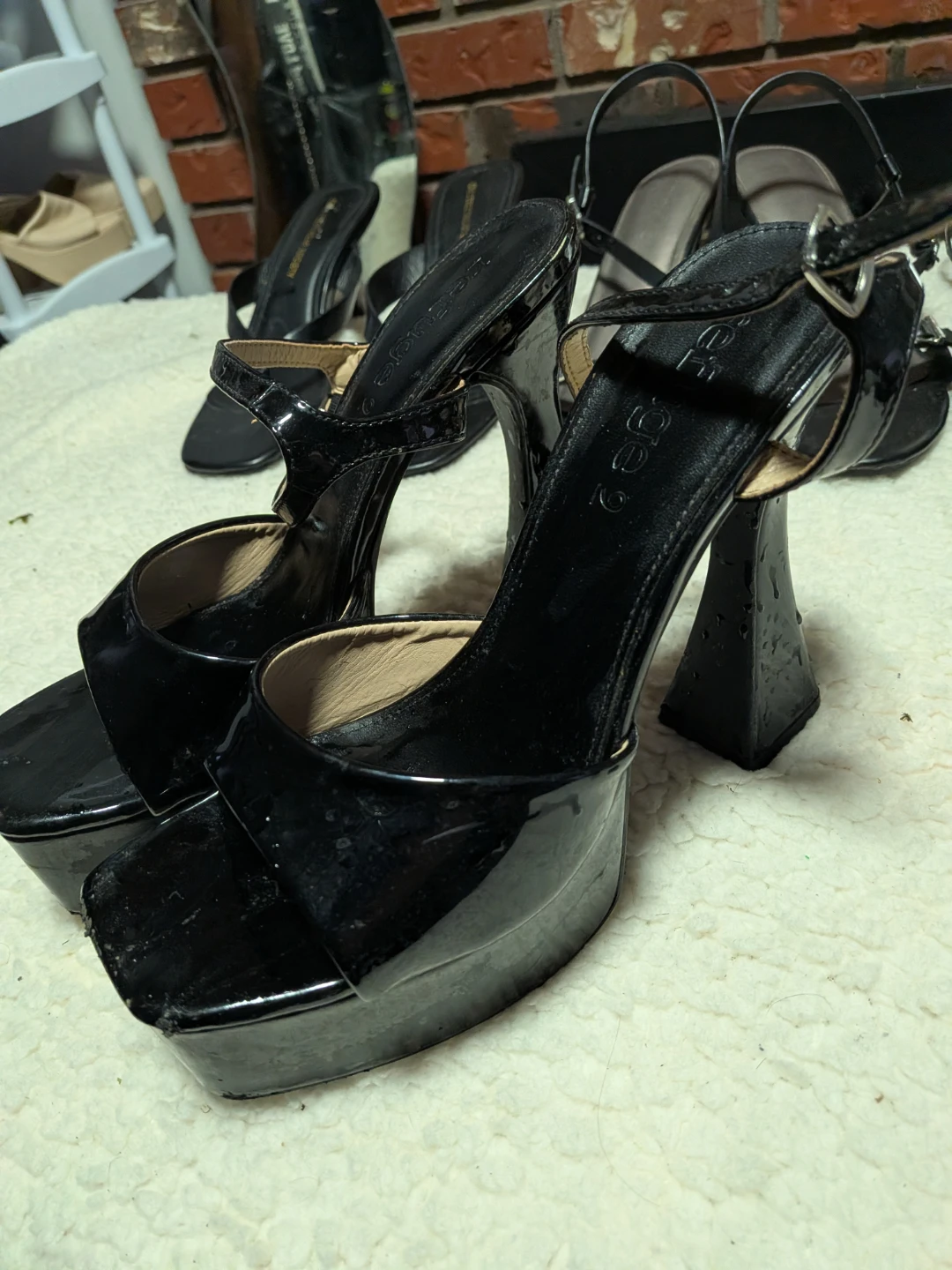 Refuge Black Patent Platform Heels - photo 2