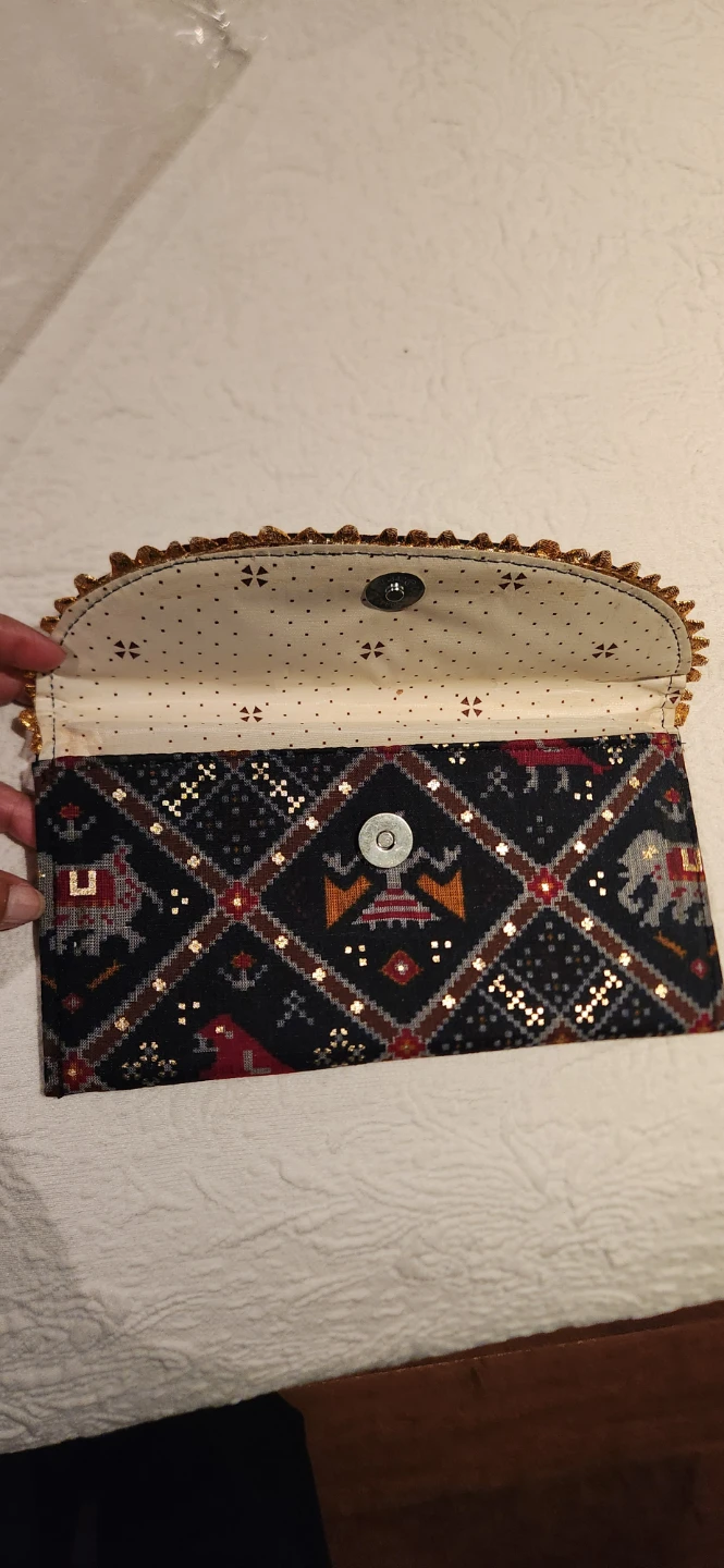 Set of two decorative patterned pouches