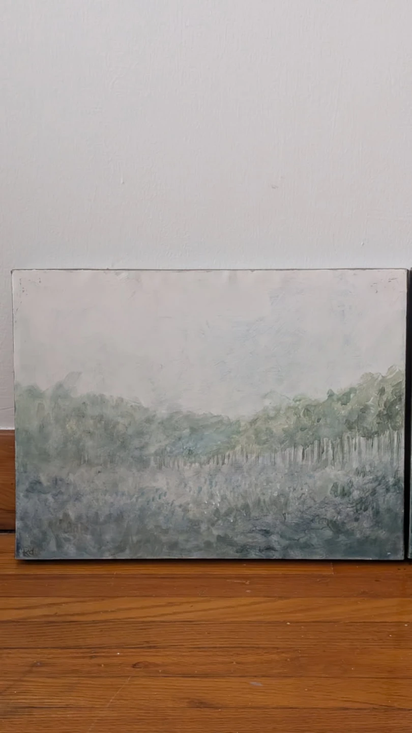 Original Diptych Landscape Paintings - photo 4