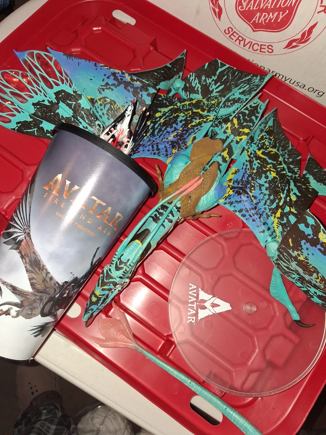 Avatar Figure and Avatar fire and ash movie cup
