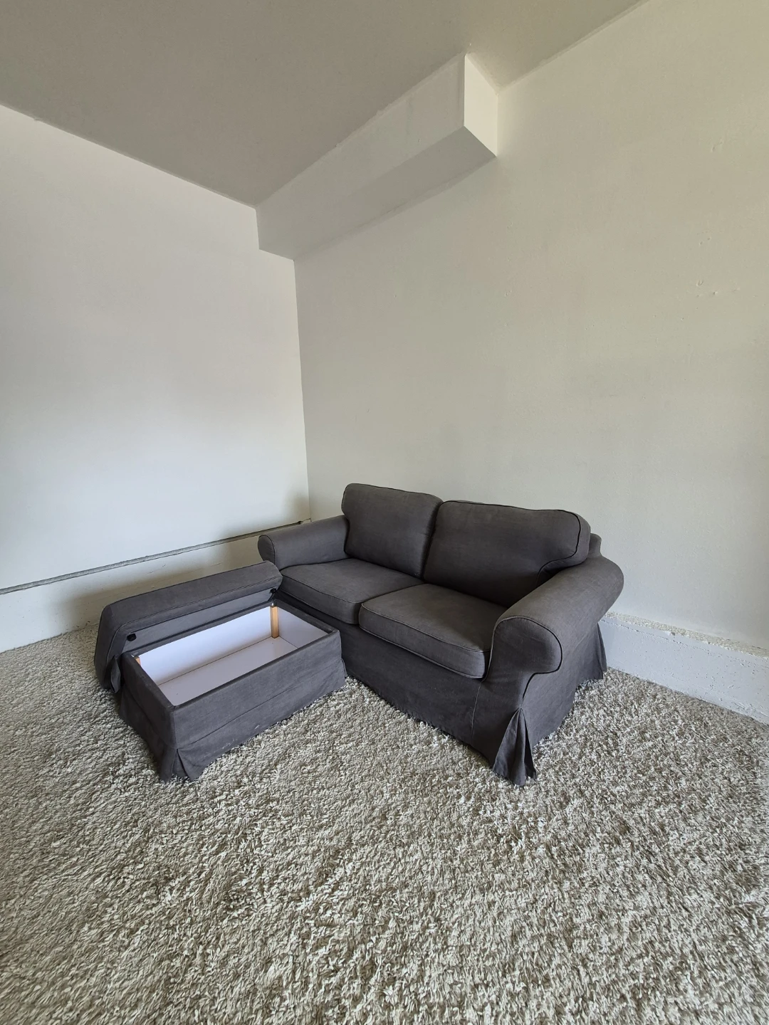Ikea Ektorp Uppland Loveseat 2 Seater Sofa with Storage Ottoman - photo 5