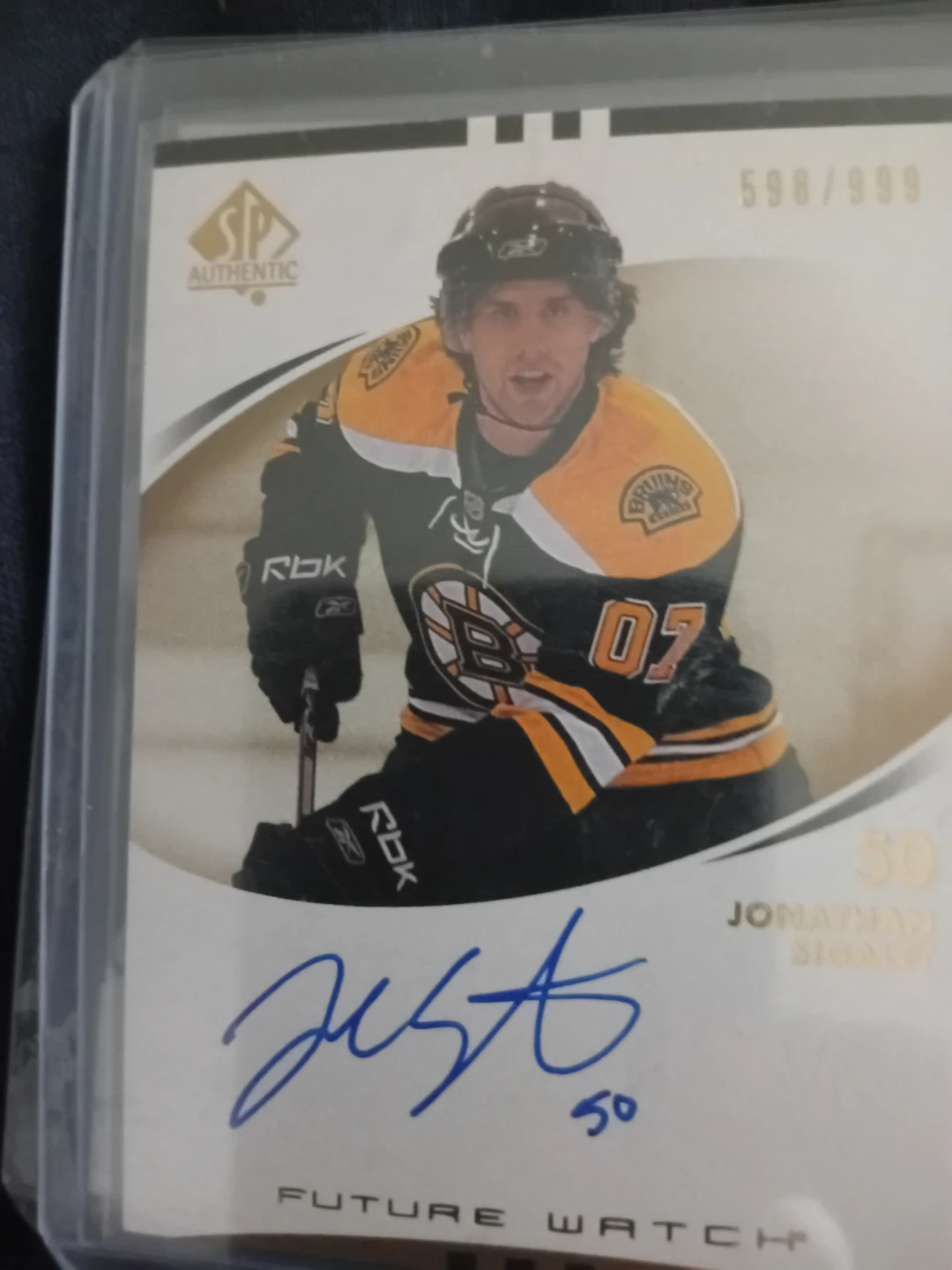 Jonathan Sigalet 2007-08 SP Authentic Future Watch Auto