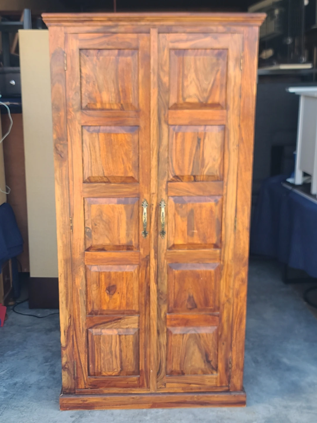 Solid Wood Rustic Armoire / Wardrobe Cabinet