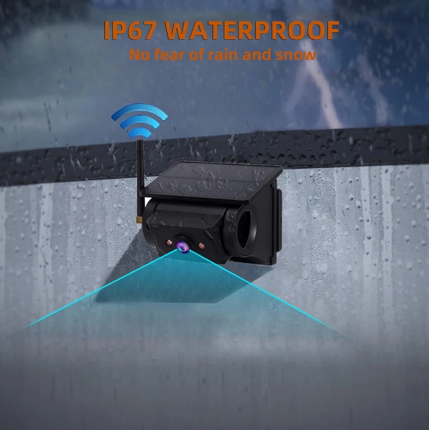 Backup Camera with Monitor 2 pcs Wireless Solar - photo 2
