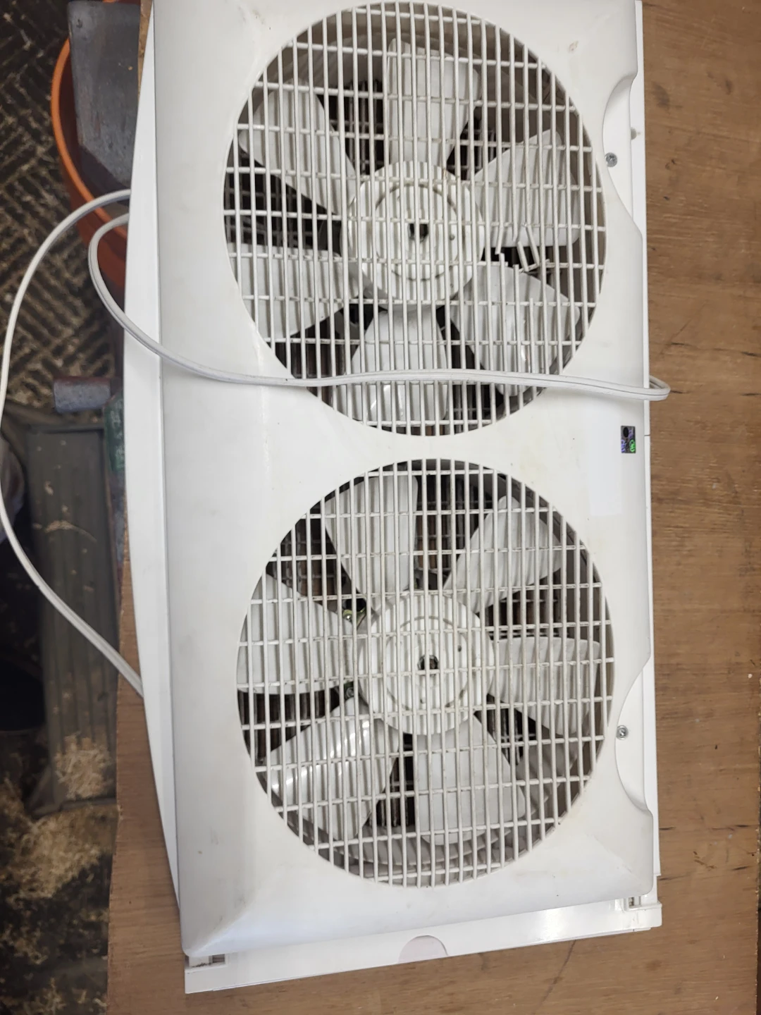 White Twin Window Fan - photo 3