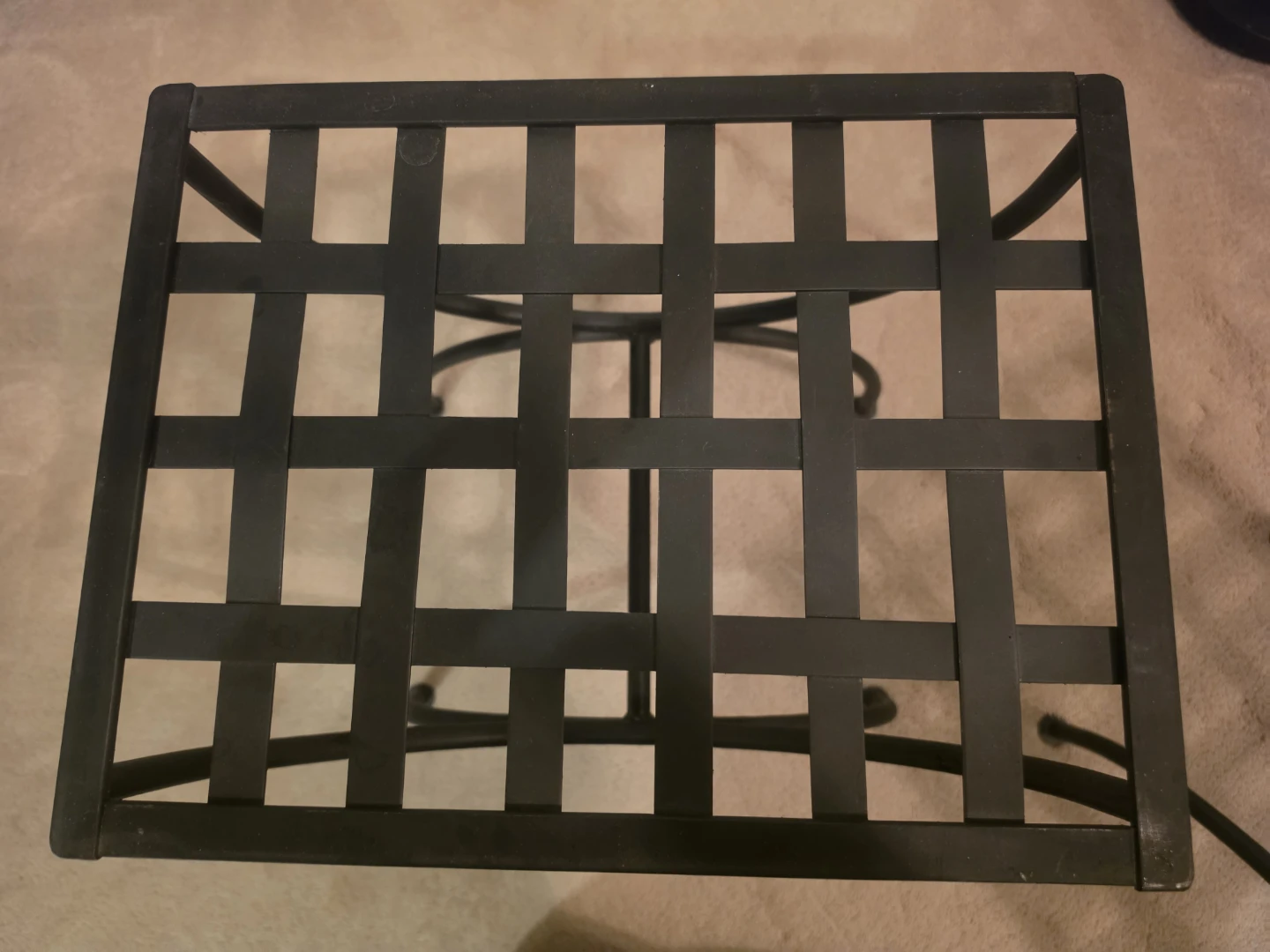 Two vintage wrought iron stool/foot rest/ottoman - photo 4