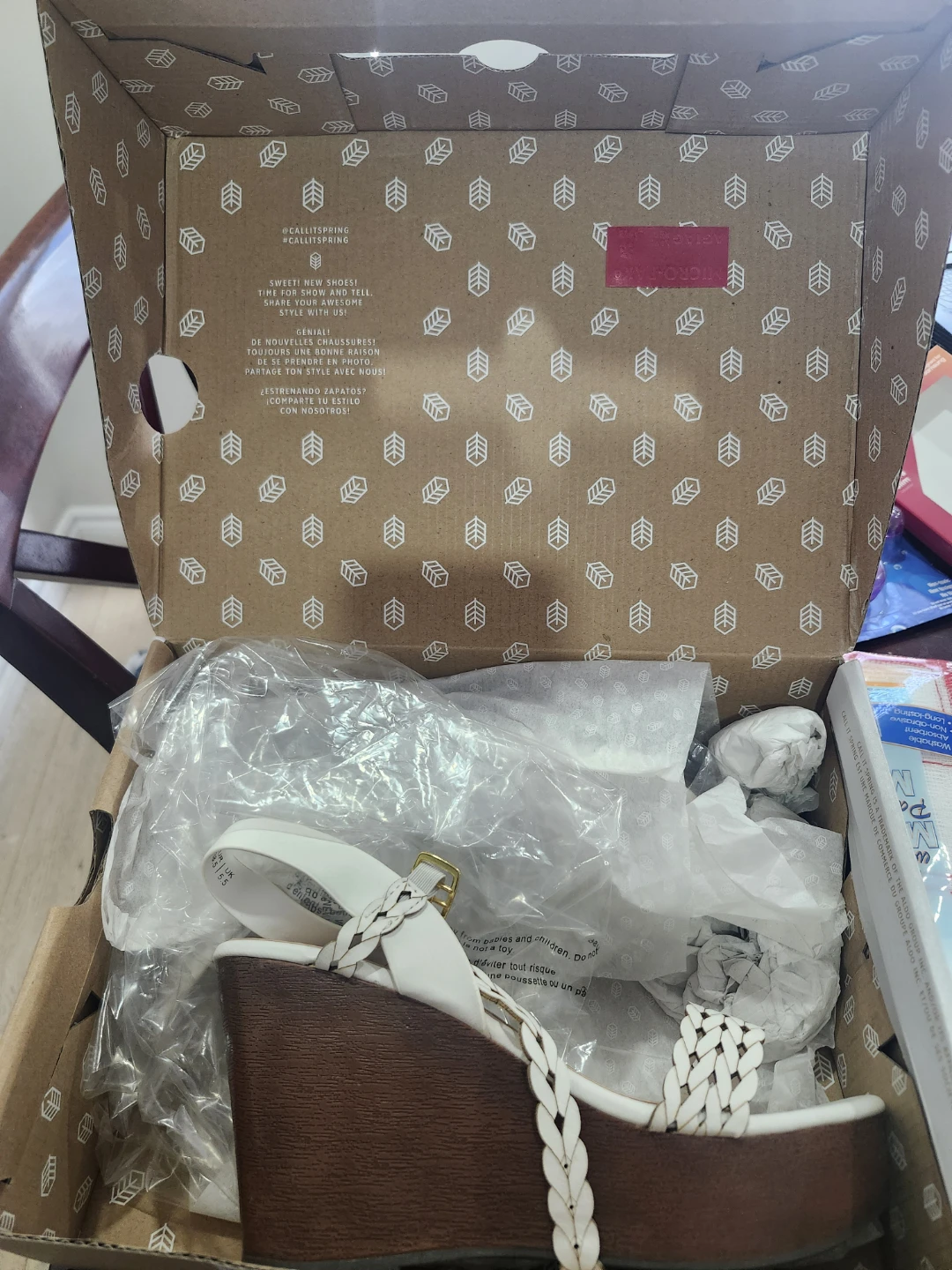 Call It Spring White Wedge Sandals