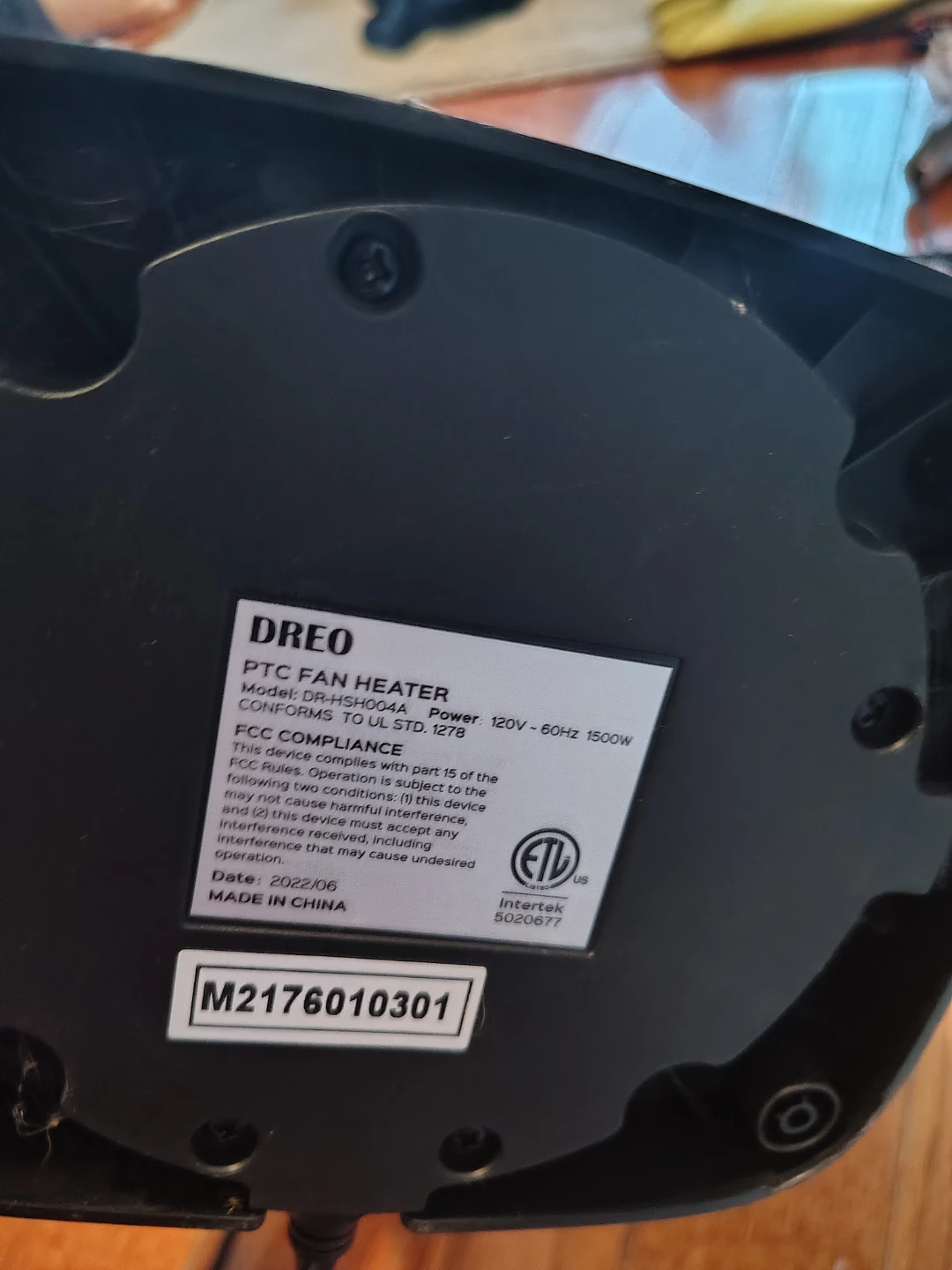 Dreo PTC Fan Heater DR-HSH004A ceramic heat - photo 3