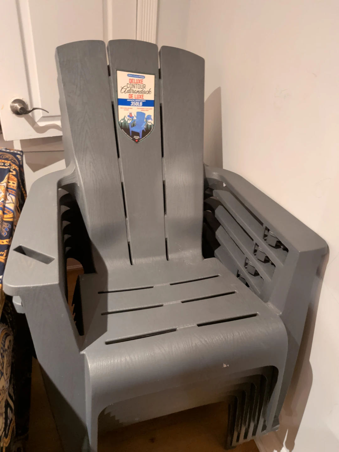 Outdoor plastic chairs