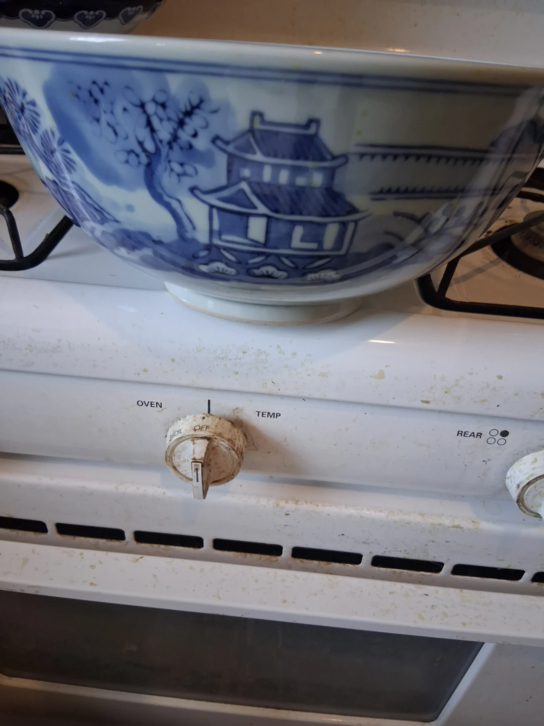 Blue and White Ceramic Serving Bowl - photo 4
