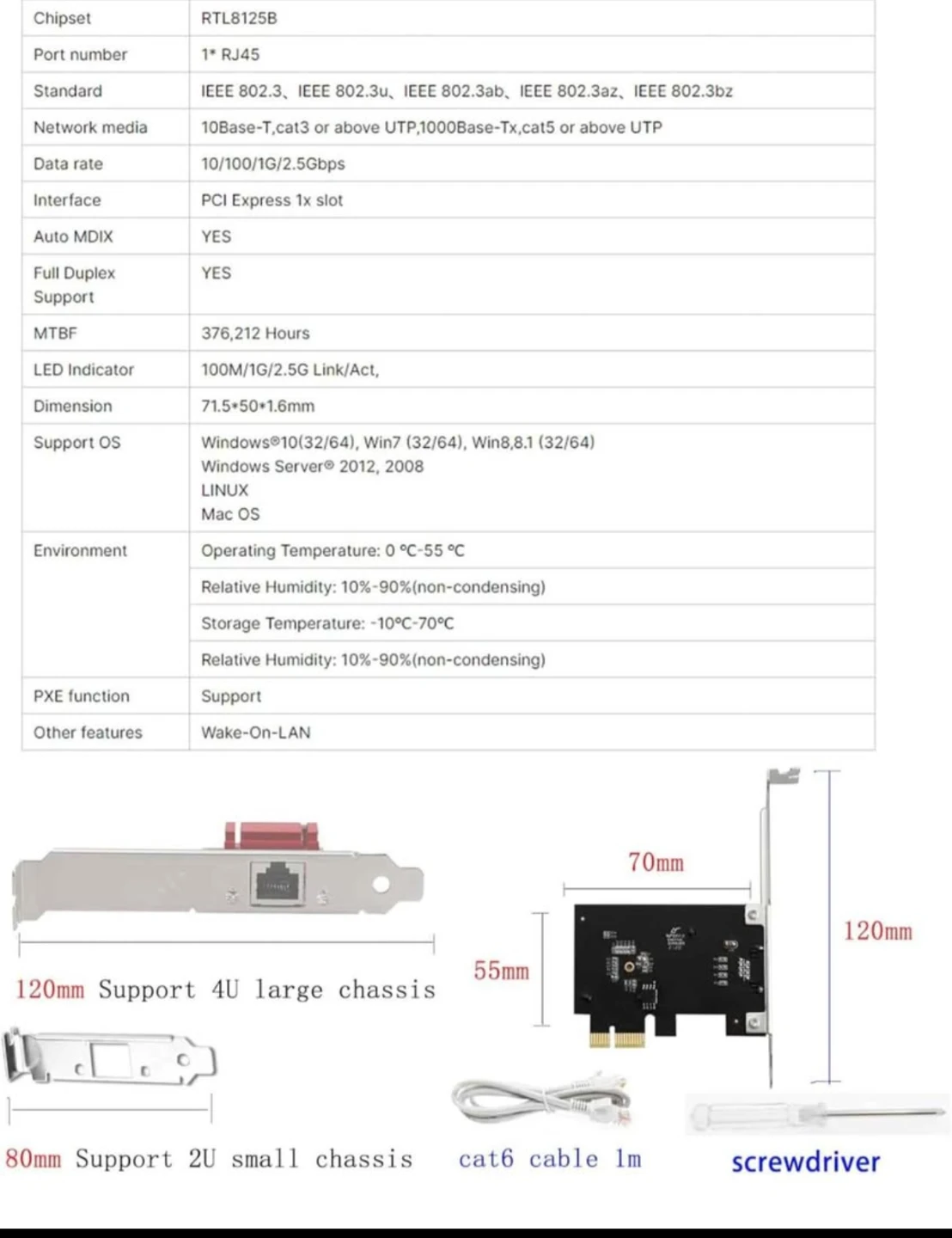2.5G Network Card PCIe - photo 2