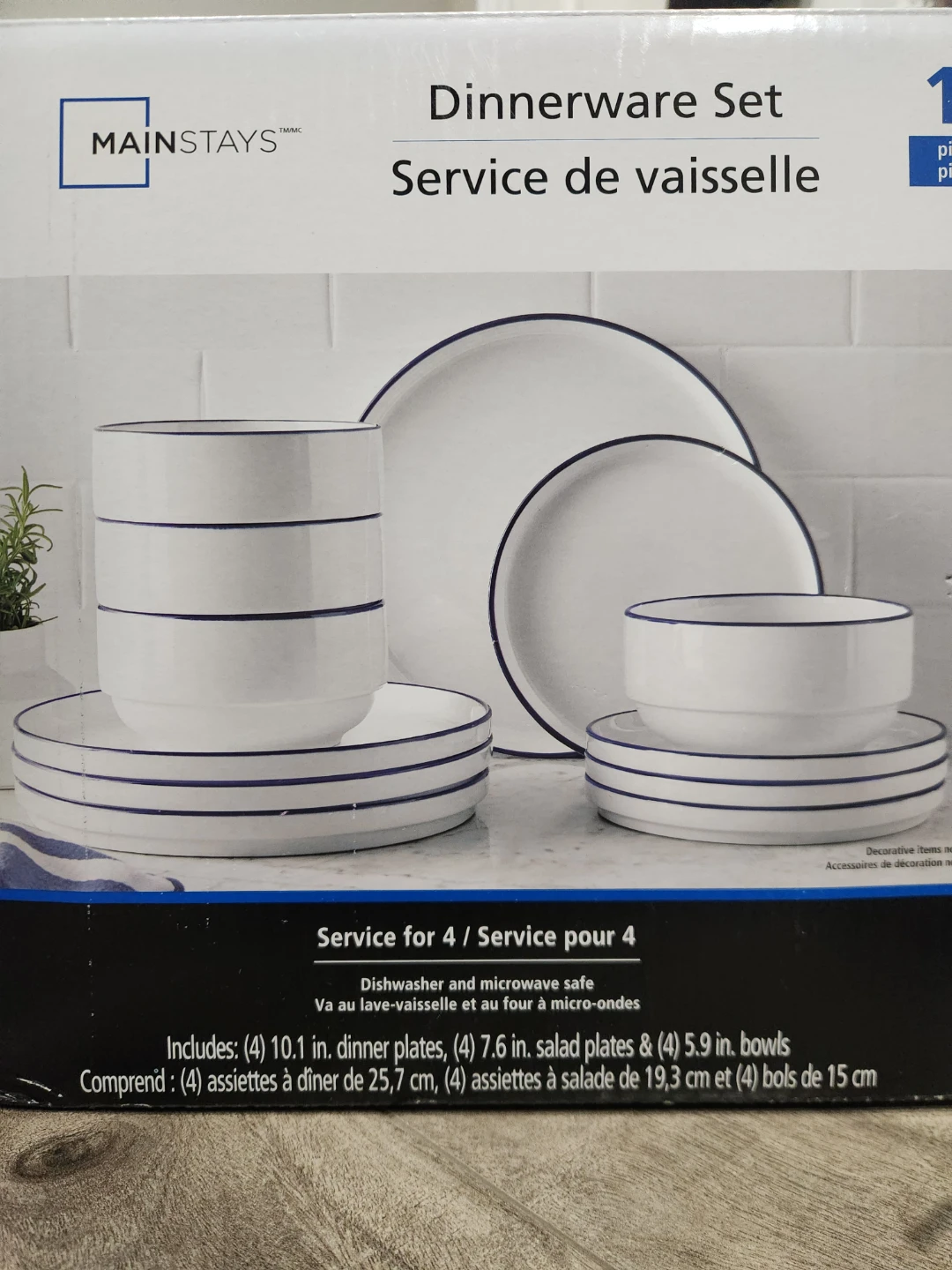 Mainstays 12-Piece Dinnerware Set