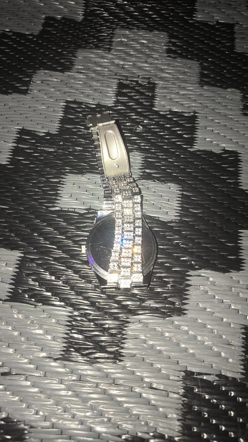 Mosnite Iced Out Blue Dial Watch - photo 2