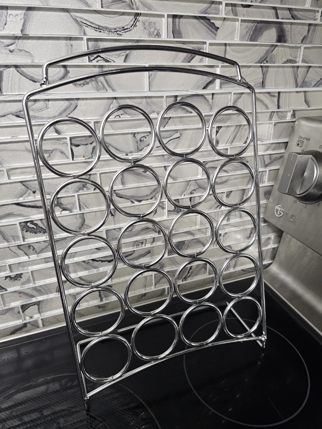 Chrome Coffee Pod Storage Rack