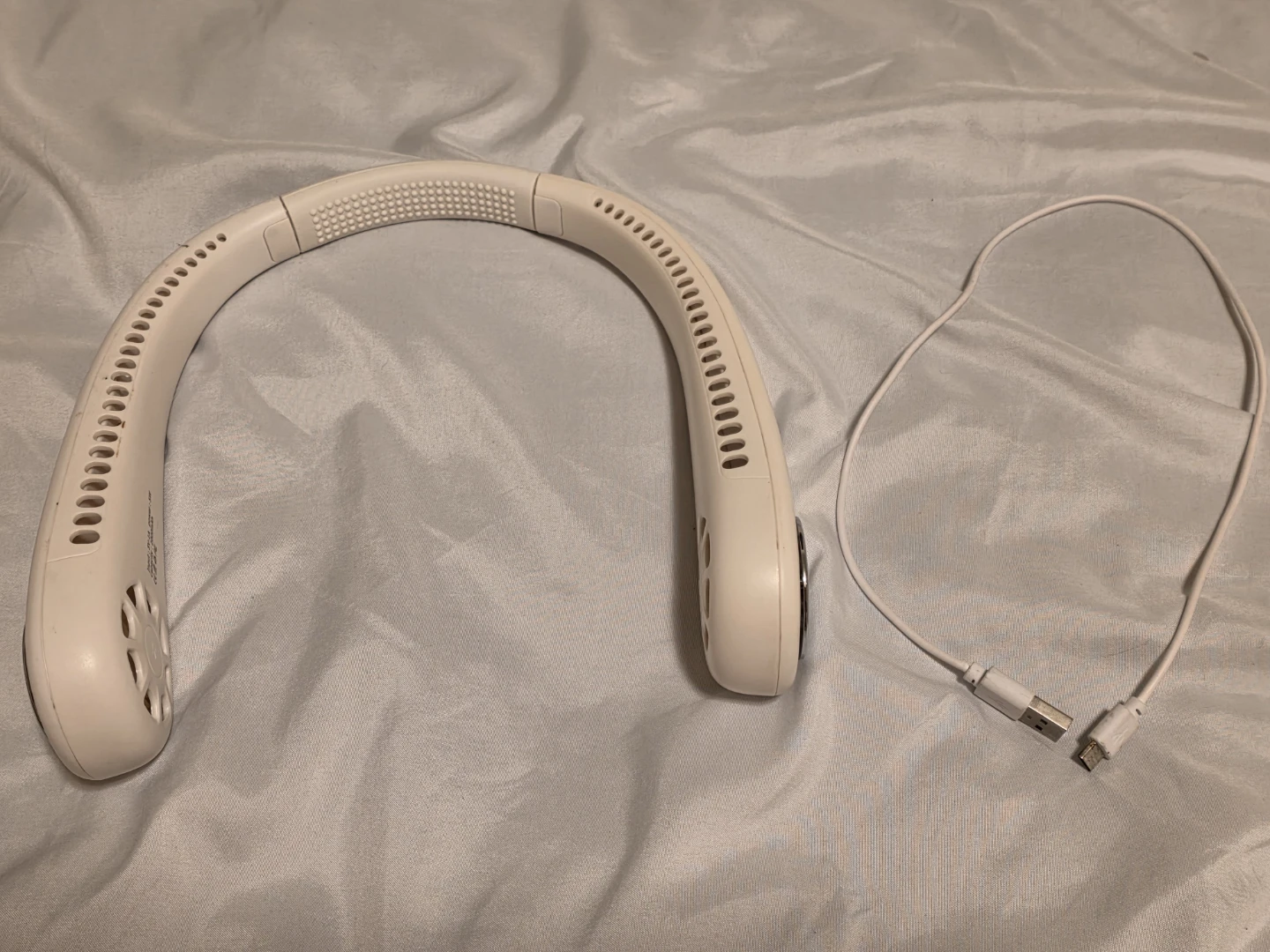 White Portable Neck Fan