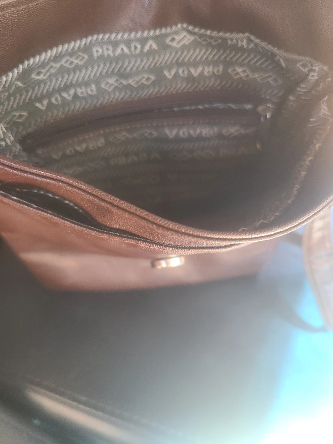 Prada Brown Leather Messenger Bag - photo 2
